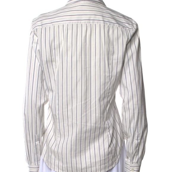 Loro Piana Striped Long Sleeve Button-Up Top IT 42 - Picture 2 of 11
